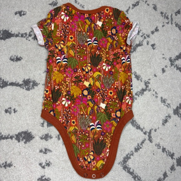 Target X Latino Heritage Month Brown Floral Boho Print Short Sleeve Onesie - Picture 3 of 3